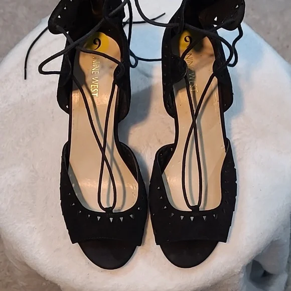 Nine West Women's Suede Strappy PeepToe - Picture 9 of 12